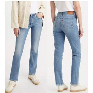 Levi’s 724 High Rise Slim Straight Jeans, Size 28, Med Wash